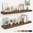 fuqing Floating Shelves for Wall, Bathroom Shelf Wall Mounted for Storage, Shelves with Invisible Bracket for Bedroom, Kitchen, Living Room, Farmhouse Small Book Shelf, 40 Inch Set of 2, Walnut by CozyNest Decor
