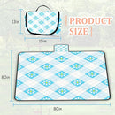 Extra Large Picnic Blanket Waterproof,80"x 80"Foldable Machine Washable Beach Blankets,Outdoor Blanket for 6-8 Adults,Picnic Mat Suitable for Indoor Crawling,Park Beach,Camping,Hiking,Travel( Blue) by TinyTreasures Baby Boutique