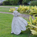 Guichifun Fairy Statue Collection Home Decoration - Grey Leaf Angel Girls Resin Home Decor for Outside or Inside Rustic Garden Outdoor Yard Decorations Figurines Gift 14.25 x 9 x 20.25 Inch by GreenHaven Gardens