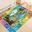 ABC Rug for Kids Room, ABC Baby Mats for Floor Toddlers, Alphabet Play Mat Elementary Preschool Kid's Rugs with Animal Illustrations - (78.7X59 Inches) by TinyTreasures Baby Boutique
