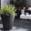 Crescent Garden Dot TruDrop Indoor/Outdoor Planter, Self-Watering Plant Pot, 26 Inches, (Alpine White) by GreenHaven Gardens