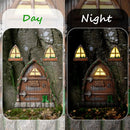 Resin Fairy Door and Window for Trees,Glow in The Dark,Miniature Fairy Garden Accessories,Garden Outdoor Decor for Trees,Gnomes House，Elf House by GreenHaven Gardens