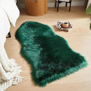 AMTOVO Faux Fur Rug, Dark Green Area Rug, Fluffy Sheepskin Rug, Fuzzy Ultra Soft 2 x 4 ft Shag Rugs for Bedroom Sofa Throw Cushion Room Decor, Sheepskin by CozyNest Decor