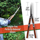 SUIZAN Hedge Shears 22.6" - Professional Japanese Garden Clippers for Precise Trimming Gardening Tools