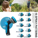 50Ft Non-Expandable Garden Hose, Flexible Water Hose with 10-Pattern Spray Nozzle, Lightweight Hose Pipe, Kink-Free, Leak-Proof, 3/4" Solid Metal Fittings by GreenHaven Gardens
