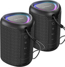 Portable Bluetooth Speaker with Lights, Stocking Stuffers, Powerful Crystal Clear Sound, IPX5 Waterproof, All Day Playtime, BT 5.3, TWS Paring, Small Wireless Speaker for Outdoor, White Elephant Gifts by TinyTreasures Baby Boutique