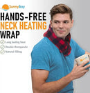 SunnyBay Microwave Heating Pad, Microwavable Heated Neck and Shoulder Wrap, Moist and Weighted Hands-Free Beanbag Pack with Wide Neck Coverage, 2.5 lbs, 26 Inches Long-Length, Made in USA, Buffalo by CozyNest Decor