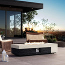COSIEST 56" Outdoor Propane Fire Pit Table Rectangle Gas Fire Pit Table with Concrete & Wood Grain Design, 50000BTU CSA Certified Electronic Ignition Fire Tables for Patio, Backyard, Garden Heating by GreenHaven Gardens