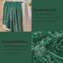 GONAAP Fuzzy Faux Fur Throw Blanket Twin Size Dark Green Super Soft Cozy Plush Fuzzy Shaggy Blanket for Couch Sofa Bed (Dark Green, Twin(60"x80")) by CozyNest Decor