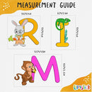 ABC Educational Wall Stickers for Kids - Animal Alphabet Wall Decals by Lipastick - Peel and Stick Letters for Boys and Girls Bedroom, Baby Room, Nursery Decor - Removable Wall Art by TinyTreasures Baby Boutique