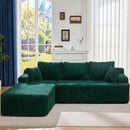 Hobestluk Modular Sectional Sofa Couches 108" L-Shape Couch 3 Seat Modular Sofa Memory Foam Sectional Couches for Living Room, Boneless Couch with Oversized Chaise (Green, Left Facing) by CozyNest Decor