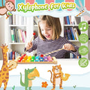 LovesTown Wooden Xylophone Musical Toy, 8 Rainbow Keys, 2 Mallets, Educational Instrument for Toddlers by TinyTreasures Baby Boutique