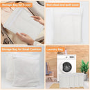 4-Piece White Large Durable Organic Cotton Mesh Laundry Bags with Sturdy Zippers and Breathable Mesh are Delicate Laundry Bags for Underwear, Clothes, Pants and Socks by TinyTreasures Baby Boutique