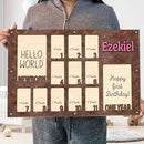 Personalized My First Year Photo Frame | 12 Months Picture Frame For Baby First Year | Displays Two 4x6 Photo and Twelve 2x3 Pictures | Birthday Party Decor Newborn Memory Keepsake, Style MP6 by TinyTreasures Baby Boutique