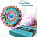 FONMY Mandala Wind Spinner w/Crystal Ball Peacock- 3D Stainless Steel Hanging Spinners Worth Gift Christmas Decoration Indoor/Outdoor Garden Décor Kinetic Yard Art 12 Inches Wind Sculpture by GreenHaven Gardens