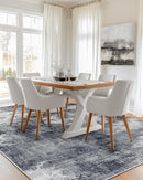 AMADA HOMEFURNISHING 6x9 Washable Area Rug, Modern Abstract Living Room Rug with Non-Slip Backing & Short Pile, Large Rug with Abstract Pattern for Living Room, Bedroom and Dinning Room, Grey by TinyTreasures Baby Boutique