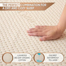 Luxury Waterproof Organic Mattress Protector Twin XL - Organic Cotton Breathable Mattress Pad Cover - New 380 GSM Comfort - Deep Pocket - Jersey Cotton Skirt - Fitted Comfort by TinyTreasures Baby Boutique