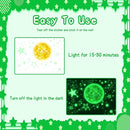 965 PCS Glow in The Dark Stars and Sun for Ceiling, Luminous Stars and Planet Wall Decals, Kids Room Decor, Glowing Galaxy Wall Stickers for Nursery Decorations (Green) by TinyTreasures Baby Boutique