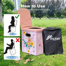 Upgrade XL Portable Toilet for Adults, Extra Large Portable Travel Floding Toilet, Camping Tall Toilets with Lid for Adults and Kids Compact Potty for Car,Hiking,Beach and Camping by TinyTreasures Baby Boutique