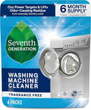 Seventh Generation Washing Machine Cleaner 6 Count Free & Clear Targets Odor-Causing Residue Powered by Oxy Power 4.2 oz by CozyNest Decor