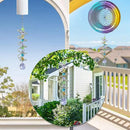 FONMY Gazing Ball Spiral Tail -Decorative Wind Spinner Sun Catcher Rainbow Maker Double-Spiral W/Purple Crystal Ball and Chain Crystals for Indoor Outdoor Garden Decoration -14 inch Height by GreenHaven Gardens