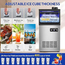 Commercial Ice Maker Machine, 110Lbs/24H, 30Lbs Storage, 36Pcs Clear Ice Cubes in 10-15Mins, Stainless Steel Under Counter or Freestanding Ice Machine - 2 Water Inlet Modes, for Home Party Office by CozyNest Decor