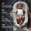 MyBaby 3-in-1 Calming Baby Cushion, Soothing Comfort for Newborns & Infants, Snuggling Sensation, Sound and Vibration, Designed for Safety, Rechargeable & Machine-Washable, by Homedics, Gray by TinyTreasures Baby Boutique