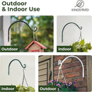 Kingsyard 2-Pack Wall Plant Hanger Outdoor - Heavy Duty Metal Hanging Bracket Hooks for Hanging Plant, Bird Feeders, Lanterns, Wind Chimes Outdoor & Indoor, 12-Inch/White by GreenHaven Gardens