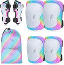 Kids Knee and Elbow Pads Set, 7 in 1 Skating Protective Gear for Skateboard, Roller Skating, Scooter, Cycling, 3-8 Years by TinyTreasures Baby Boutique