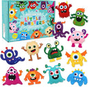 CiyvoLyeen Little Monsters Craft Kit Adopt A Monster Felt Plush DIY Sewing Art Educational Toys Monster Craft Gift Learn How to Sew for Beginners Set of 12 Sewing Kits by TinyTreasures Baby Boutique