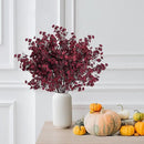 Sggvecsy 15 Pcs Babys Breath Artificial Flowers Gypsophila Bouquets Bulk Real Touch Fake Silk Flowers for Home DIY Floral Arrangement Table Centerpiece Fall Thanksgiving Autumn Decoration (Burgundy) by CozyNest Decor