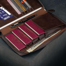 TORRO Premium Leather Family Travel Wallet, RFID Blocking Travel Organizer, Family Passport Holder for 4 Passports, Travel Documents and Cards (Dark Brown) by TinyTreasures Baby Boutique