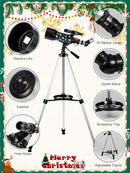 Telescope for Kids Adults Astronomy Beginners Over 8 Years Old, 70mm Aperture Astronomical Refractor Telescopes with Phone Adapter & Wireless Remote, Astronomy Space for Christmas Birthday by TinyTreasures Baby Boutique
