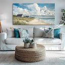 HGUAOA Coastal Canvas Wall Art - Large Landscape Wall Art for Living Room - Ocean and Beach Painting - Blue Artwork for Bedroom Decor - Above Bed Wall Pictures -Beach Theme Print Art by CozyNest Decor