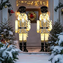 61Inch Nutcracker Christmas Decor Outdoor with LEDs 5 Feet Lighted Large Nutcracker Lighted Christmas Decorations Outdoor with Stakes & Zip Ties for Xmas Yard, Porch, Lawn by CozyNest Decor