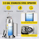 Happybuy 3.5 Gallon Stainless Steel Sprayer, 20" Wand & 3FT Reinforced Hose, Pressure Gauge, Safety Valve&Adjustable Nozzle, Garden Weed Pump Sprayer for Lawn, Gardening by GreenHaven Gardens