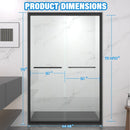 Aluminum Frame Double Sliding Shower Door