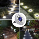NFESOLAR Solar Lights Outdoor with 16 LEDs, Bright Solar Ground Lights Outdoor Waterproof Solar Pathway Lights for Yard Garden Lawn Walkway Driveway (White 8 Pack) by GreenHaven Gardens