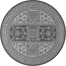 Keen Home Design Terrace Outdoor Round Rug - 8ft Round Washable Indoor/Outdoor Rug for Patio, Kitchen, Balcony, Beach, Garden, Deck and Porch, Size: 7'7" Round by GreenHaven Gardens