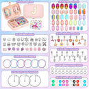 Bracelet Charm Making Kit with Jewelry Box Charm Beads for Jewelry Making DIY Bracelet Craft Kit for Birthday Gifts Valentine Christmas by TinyTreasures Baby Boutique
