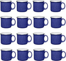 Set of 16 Ceramic Campfire Mugs – 15 Oz, Cobalt Blue – Coffee & Tea Cups for Home, Work, Travel, Camping – Customizable, Great for DIY, Events, Companies by CozyNest Decor