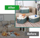 Bidtakay Fabric Storage Baskets for Shelves 3 Pack Large Storage Bins for Organizing Linen Collapsible Organizer for Closet-Deep Green by TinyTreasures Baby Boutique