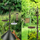 Bird Feeding Station Kit with Squirrel Baffle and Suet Cage Wild Bird Feeder Kit with Mesh Tray, Fruit Hook, and Double W Hook for Attracting Wild Birds by GreenHaven Gardens