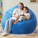 Hobestluk 4.5FT Bean Bag Chair Giant Bean Bag Chair with Filler Included Adult Bean Bag Chairs with Removable Cover for Bedroom Living Room (Jumbo, Blue) by CozyNest Decor
