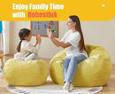 Hobestluk 3.5FT Bean Bag Chair Adult Bean Bag Chair Large Bean Bag Chair with Filler Included Teardrop Bean Bag with Removable Cover for Bedroom Living Room - (Large, Yellow) by CozyNest Decor