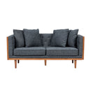 Retro Modern Loveseat With Button Tufted Upholstery by HouseOfZazla
