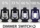YAKii LED Vintage Lantern Metal Hanging Hurricane 12 LED Dimmer Switch Cold White Battery Operated Power Outage Indoor Camping Lighting Outdoor Brooklyn (Black 2 Pack) by CozyNest Decor