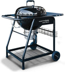 SnS Grills MasterKettle Charcoal Grill and Smoker with Patented Slow ‘N Sear Deluxe Insert, EasySpin Grate for Two-Zone Cooking and Integrated Table, Low ‘N Slow Smoking and BBQing - Black 22-Inch by GreenHaven Gardens