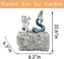 Mermaid Statue Garden Rain Downspout Diverter, Decorative Gutter Extension, Splash Block, Eco-Friendly Resin Downspout Extension,Perfect Rain Diverter for 3"x4" Downspouts (10.6 in) by GreenHaven Gardens