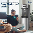 iSpring Bottleless Water Dispenser with Built-in 4-Stage Filtration, Hot/Cold/Room Temp, Self Cleaning, Stainless Steel, Model: DS4S by CozyNest Decor